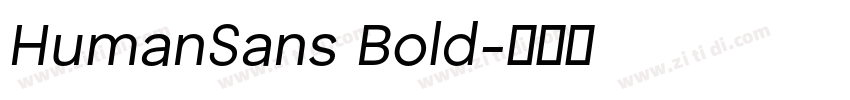 HumanSans Bold字体转换